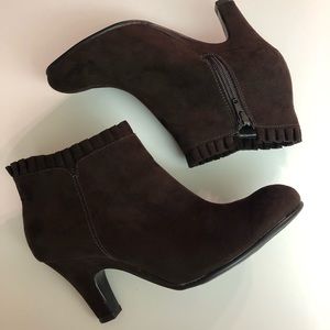 Aerosoles Suede Ruffle Booties